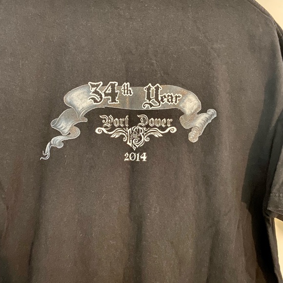 Black, Port Dover, Friday the 13th, Skull, Motorcycle T-shirt - Picture 2 of 6